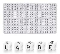 DoDoBeads 252 Pcs Large Square Letter Beads - 10×10mm Jumbo Beads for Keychains, Bag Charms, Lanyards, Holiday Garlands, Home Decor Craft