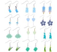Dodocatie 12 Pairs Cute Earrings for Women,Funny Weird Drop Earrings Unique Aesthetic Animal Dangle Earrings Set Jewelry Gift for Women, Zinc, No Gemstone