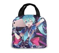 DODOD Sing Hatsune-Miku Unisex Students Adults Bento Box Lunchbox Multi-fonction Handbag Reusable Portable Insulated Lunch Bags Trip School Work Camping for Boys Girls