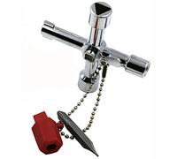 DODODIY Multi-Functional Spanner Key 4 Ways Utility Key Triangle Cabinet Spanner Key Socket Keys Emergency Lift Door Lock Keys for Opening Electric Water Gas Meter Box Cupboard Cabinet (B)