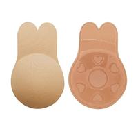 DODOING Invisible Rabbit Bra Reusable Lifting Br a Adhesive Strapless B ra Push Up Backless Sticky Br-as Lift Nippleless Covers Push-Up Bra-s Beige
