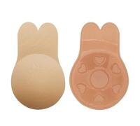 DODOING Invisible Rabbit Bra Reusable Lifting Br a Adhesive Strapless B ra Push Up Backless Sticky Br-as Lift Nippleless Covers Push-Up Bra-s Beige