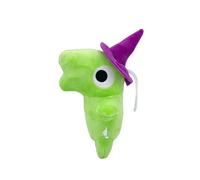 DODOKIKING Glep Plush Toy - 15cm Soft Green Monster Stuffed Animal with Purple Hat, Smiling Friends-Inspired Portable Cartoon Plush Doll for Kids, Boys, Girls, Fans’ Gift (Gelp)