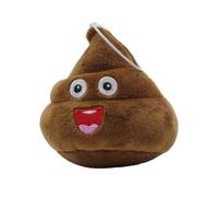 DODOKIKING Plush Poop Keychain - Cute Emotion Poop Plush Backpack Charm, Soft & Adorable Bag and Car Accessory, Keychain for Kids and Adults (Smiling Face, Dark Brown)