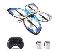 Dodoore Mini Drone for Kids 2.4GHz Butterfly Drone 360° Flip 6 LED Lighting Modes Headless Mode 3 Speed Attitude Hold One Key Start & Demo Auto Locking Gifts for Boys Girls Beginners 2 Batteries Blue