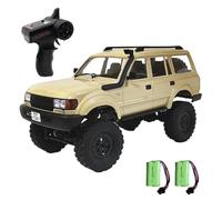 Dodoore RC Truck, WPL C54 RC Crawler 1/16 Scale Remote Control Car, 4WD All Terrain Off Road RC Rock Crawler, 2.4GHz RC Climbing Car with LED Lights and Two Batteries for Kids and Adults