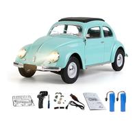Dodoore Remote Control Car, 1:16 Scale Classic Beetle Model Toys Vehicle for Adults, 2.4GHz 4CH RC Car Rear Wheel Drive with LED Lights and 2 Rechargeable Batteries