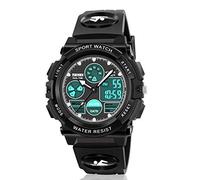 Dodosky Boy Toys Age 5-12, LED 50M Waterproof Digital Sport Watches for Kids Birthday Presents Gifts for 5-13 Year Old Boys - Black