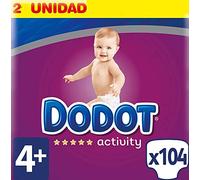 Dodot Activity Diapers Size 4+, 104 Diapers - 10-15 kg