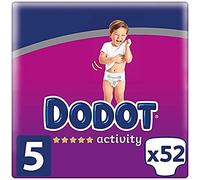 Dodot Activity Nappies Size 5, 52 Nappies, 11-16 kg, Diapers with Resistant Fit