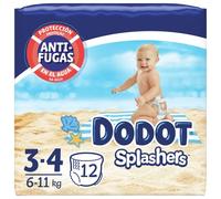 Dodot Splashers - 12 Disposable Swim Diapers, 6-11 kg, No Puffing and Easy to Remove, Size 3
