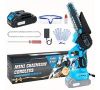 DODOWIN 550W Mini Chainsaw Cordless 6 Inch with 1 Battery, Pruning Saw Kit