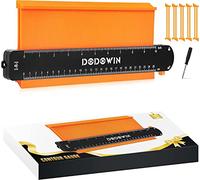 DODOWIN Contour Gauge Profile Tool 10”, Laminate Flooring Scribe Tool, Angle Finder Template Tool for Woodworking, Fathers Day Gifts for Dad from Daughter Son, Birthday Presents for Men
