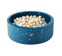 Dodozen Soft Ball Pit 90X30cm/200 Balls ∅ 7Cm Round Foam Ball Pool for Babies and Toddlers Removable Cover Crush-Proof Playballs - Night Sky:White/Transparent/Golden