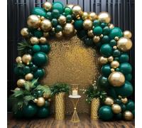 DODUOS 136pcs Sage Green Balloon Arch Kit, Green and Gold Balloon Arch Kit with Multiple Sized Birthday Balloons Jungle Balloon Arch Kit for Party Birthday Valentine Wedding Decors