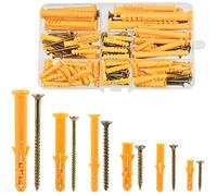 DODUOS 150PCS Wall Plugs and Screws Set for Brick, Concrete, Drywall - M6/M8/M10 Masonry Fixings