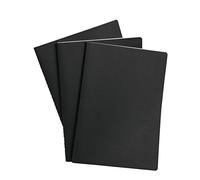 DODUOS 3Pcs A4 Sketch Notebooks Kraft Cover 80 Pages Starter Sketch Notebooks Blank Sketch Book Artist Sketches Books with White Cartridge Paper Sketch Pad Art Notebooks for Mixed Media Use (Black)