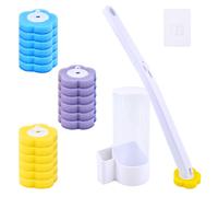 DODUOS Toilet Wand Kit With 18 Refills, Disposable Toilet Cleaning System, Disposable Toilet Bowl Brush for Bathroom, Cleaning Disposable Toilet Brush