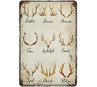Dodurou Santa Clause's Reindeer Rudolph The Red Nosed Fairy Gift Metal tin Signage The Gift for Friends Family Entertainment Sign Metal tin Sign 6x8 Inch