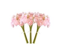 DODXIAOBEUL 18pcs Ranunculus Artificial Flower 11 inch Silk Peonies Flower Bouquet Faux Wedding Filling Flowers for Home Centerpieces Arrangements Wedding Engagement Decorations,Pink
