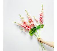 DODXIAOBEUL 4Pcs Long Stem Artificial Flowers for Tall Vase,33'' Artificial Delphinium Flowers Faux Silk Flowers for Home Office Decor Wedding Centerpieces,Pink