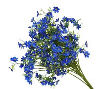 DODXIAOBEUL 8 Pcs Silk Flowers with Long Stems Artificial Flower for Tall Vase 26.4'' Blue Artificial Flowers Bouquet UV Resistant Plastic Plants for Home Wedding Indoor Outdoor Decoration,Blue