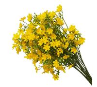 DODXIAOBEUL 8 Pcs Silk Flowers with Long Stems Artificial Flower for Tall Vase 26.4'' Orange Artificial Flowers Bouquet UV Resistant Plastic Plants for Home Wedding Indoor Outdoor Decoration (Yellow)