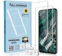 DoEasy Samsung S23+ Screen Protector, 2 Pack Flexible TPU Film Gel Screen Protector for Samsung Galaxy S23+, Fingerprint ID Compatible, Full Screen Coverage, Bubble Free Installation, Case Friendly