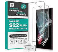 DoEasy TPU Screen Protector for Samsung Galaxy S22 Plus - 2 Pack Flexible Gel Film [Fingerprint Unlock Compatible] [Case Friendly] [Self-Healing] [Bubble-Free] - Samsung S22 Plus TPU Screen Protector