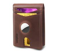 doeboe Airtag Wallet - Slim Mens Bifold with Genuine Leather, RFID Protection & Airtag Holder for GPS Tracking