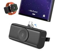 doeboe Portable Charger for Samsung, Mini 3 in 1 Power Bank With Stand Design, Phone Charger Power Bank Compatible with Samsung S25/S24/S23, iPhone 16/15, Galaxy Watch 7/6/5 & Galaxy Buds 3