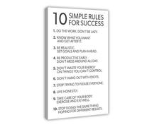 doegka 10 Simple Rules For Success in Life Poster Canvas Poster Bedroom Decor Landscape Office Room Decor Gift 08x12inch(20x30cm)