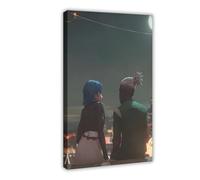 doegka Arcane Jinx And Ekko in Love Poster Canvas Poster Bedroom Decor Landscape Office Room Decor Gift 08x12inch(20x30cm)