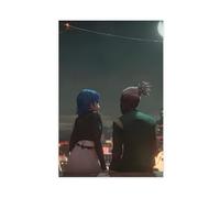 doegka Arcane Jinx And Ekko in Love Poster Canvas Poster Bedroom Decor Landscape Office Room Decor Gift 08x12inch(20x30cm)