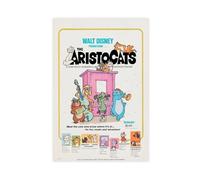doegka The Aristocats American Animated Musical Comedy Movie Cover Poster Canvas Poster Bedroom Decor Landscape Office Room Decor Gift 12x18inch(30x45cm)
