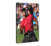 doegka Tiger Woods Golfer Decorative Poster Canvas Poster Wall Art Decor Print Picture Paintings for Living Room Bedroom Decoration 12x18inch(30x45cm)