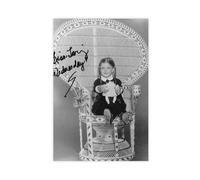 doegka WENDESDAY ADDAMS Lisa Loring Addams Family Signed Canvas Poster Wall Art Decor Print Picture Paintings for Living Room Bedroom Decoration 12x18inch(30x45cm)