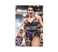 doegka Wrestler Rhea Ripley Win Women's World Championship Art Deco Poster Canvas Poster Wall Art Decor Print Picture Paintings for Living Room Bedroom Decoration 12x18inch(30x45cm)