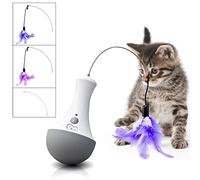 DOEL Cat Toy with Interactive Feather, Battery Operated Cat Teaser Wand, Safe ABS Material, 15 Min Auto Shut Off, Cat Gifts for Indoor Cats, Small Breeds, Unisex, 0.44 kg