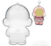 Doemoil Acrylic Protective Case for SKULLPANDA Winter Symphony Transparent Standing Display Case Cover Box for SKULLPANDA Winter Symphony Series Plush with Silicone Strap