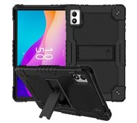 Doemoil case for ApoloMedia EM101A/TWTNVOF EM101A/Digiland DL1050 10.1 inch Tablet with Shoulder Strap Hard Back Hybrid Shockproof Kids Friendly Case (Black)