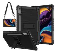 Doemoil Heavy-Duty Case for Lenovo tab P12, Shockproof Hybrid Protective Case with Adjustable Stand, Compatible with Lenovo tab P12/Xiaoxin Pad Pro 12.7'' Tablet (Black/Black)