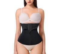 DOEOMK Waist Trainer for Women, Waist Corset for Weight Loss Women's, Postpartum Belly Wrap, Adjustable Hook & Eye Closure Tummy Tucker for Women, Sport Workout Underbust Corset (Black, 3XL)