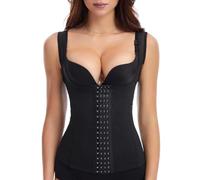 DOEOMK Women Waist Trainer Corset Breathable Women's Shapewear Postpartum Belly Wrap Waist Cinchers Corset Tummy Control Body Shaper Cincher with Adjustable Straps Waist Trainer for Weight Loss Women