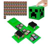 doepeBAE Game Holder for Nintendo Switch, Extra Large Capacity Switch Game Case, Upgraded 41 Slots Switch Game Card Storage Box, Press to Unfold Fun Switch Card Case (Green MC)