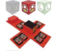 doepeBAE Games Storage Case Compatible for Nintendo Switch - Video Game Card Holde Protective Storage System Game Card Organizer Travel Container Box Hard Shell with 16 Game Card Slots(Mushroom Red)