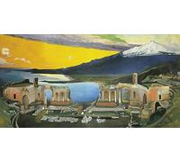 DOeraa Canvas Wall Poster Print Artwork Oil Painting Ruins of the Greek Theatre At Taormina by Tivadar Kosztka Csontvary for Wall Decor 60x90cm