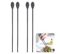 DOERDO 4Pcs Silicone Coffee Stirrer 2 in 1 Double Ended Multipurpose Chopsticks Stirring Sticks Coffee Iced Tea Drink Swizzle Sticks, 11Inch