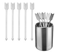 DOERDO DD Stainless Steel Cocktail Picks, Silver | Fruit Toothpicks, Sandwich Appetizer Dessert Sticks, Drink Skewers, Barware Accessories