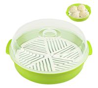 DOERDO Microwave Steamer for Cooking Vegetable Steamer with Lid, Cookware for Vegetables & Seafood, Green, 10Inch